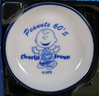 Peanuts Mini China Plate With Stand - 1960's Charlie Brown - snoopn4pnuts.com