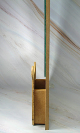 Snoopy and Woodstock Wood Wall Mirror With Pen Cup and Paper Holder Tray - RARE! (Photographed Flat Due To Reflections) - snoopn4pnuts.com