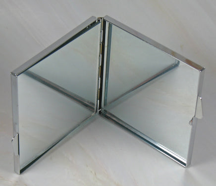 Woodstock Dual - Mirror Metal Compact (Shiny Silver Finish/NOT Black) - snoopn4pnuts.com