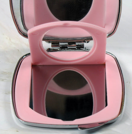 Woodstock Dual - Mirror Metal Compact (Shiny Silver Finish) - snoopn4pnuts.com