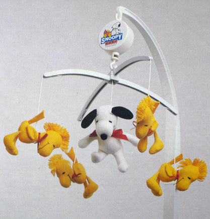 Snoopy and Woodstock Vintage Rotating Musical Crib Mobile - snoopn4pnuts.com