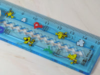 Snoopy 6" Semi - Clear Acrylic Ruler With Slide Function - RARE! - snoopn4pnuts.com