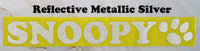 Snoopy Name Die-Cut Vinyl Decal - (Night) REFLECTIVE Metallic Silver