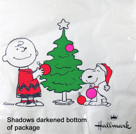 Charlie Brown and Snoopy Christmas Extra - Large Dinner Napkins - snoopn4pnuts.com