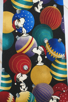 Snoopy JOE COOL CHRISTMAS ORNAMENTS Silk Neck Tie (FREE Gift Box!) - snoopn4pnuts.com