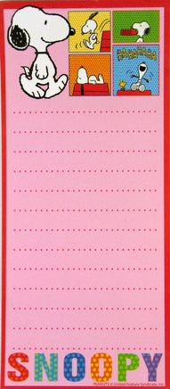 Snoopy Magnetic Note Pad - Snoopy