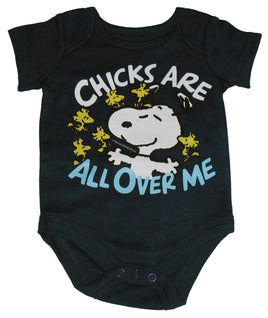 Snoopy Infant Onesie - Chicks Are All Over Me - snoopn4pnuts.com