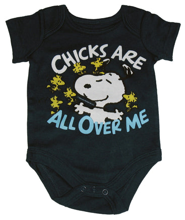 Snoopy Infant Onesie - Chicks Are All Over Me - snoopn4pnuts.com