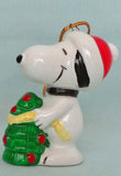 1981 Peanuts Santa Hat Series - Snoopy Decorating Christmas Tree