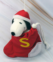 PLUSH SNOOPY SANTA CHRISTMAS ORNAMENT / HANGING WINDOW DECOR - snoopn4pnuts.com