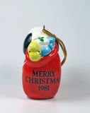 1981 Snoopy's Sack of Gifts Christmas Ornament