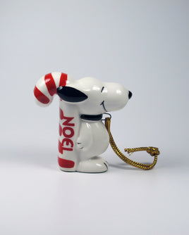 1981 Snoopy NOEL Candy Cane Christmas Ornament - snoopn4pnuts.com
