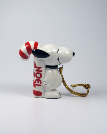 1981 Snoopy NOEL Candy Cane Christmas Ornament - snoopn4pnuts.com