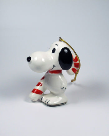 1975 Snoopy Candy Cane Christmas Ornament - snoopn4pnuts.com