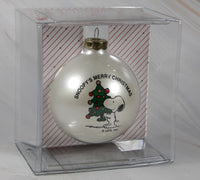 2002 Peanuts Collector Club Glass Ball Christmas Ornament