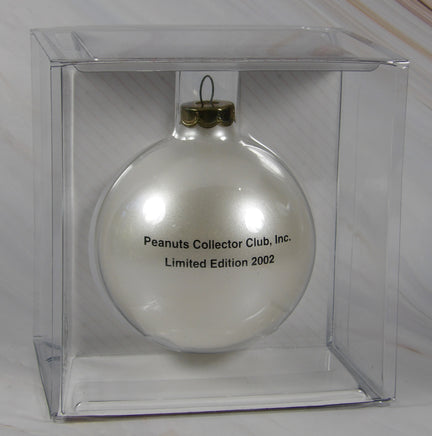 2002 Peanuts Collector Club Glass Ball Christmas Ornament - snoopn4pnuts.com