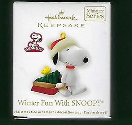 2012 WINTER FUN WITH SNOOPY 15 Miniature Christmas Ornament - snoopn4pnuts.com
