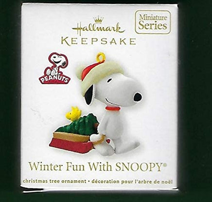 2012 WINTER FUN WITH SNOOPY 15 Miniature Christmas Ornament - snoopn4pnuts.com