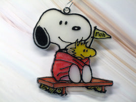 Snoopy Fan Faux Stained Glass Ornament - snoopn4pnuts.com