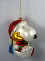 SNOOPY SANTA POLONAISE - STYLE GLASS CHRISTMAS ORNAMENT - snoopn4pnuts.com