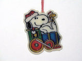 Snoopy Train Stained-Glass Ornament (Color On One Side Only)