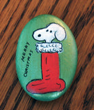 Snoopy Hand-Painted Stone
