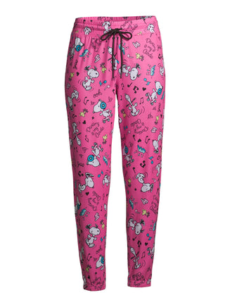 Snoopy Ladies Silky Sleep. Lounge, or Jogger Pants - snoopn4pnuts.com
