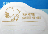 Snoopy Lined Stationery - I Can Never Make Up My Mind - snoopn4pnuts.com