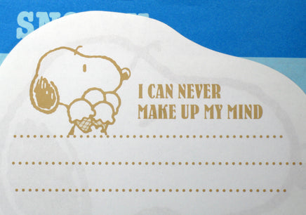 Snoopy Lined Stationery - I Can Never Make Up My Mind - snoopn4pnuts.com