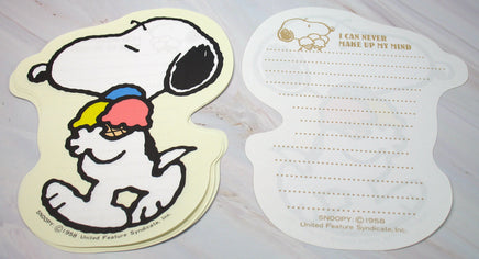 Snoopy Lined Stationery - I Can Never Make Up My Mind - snoopn4pnuts.com