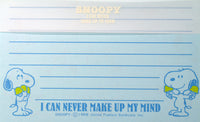 Snoopy Lined Stationery - I Can Never Make Up My Mind - snoopn4pnuts.com