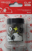 Snoopy Sleeping-Shaped Metal Paper Clips In Decorative Acrylic Canister