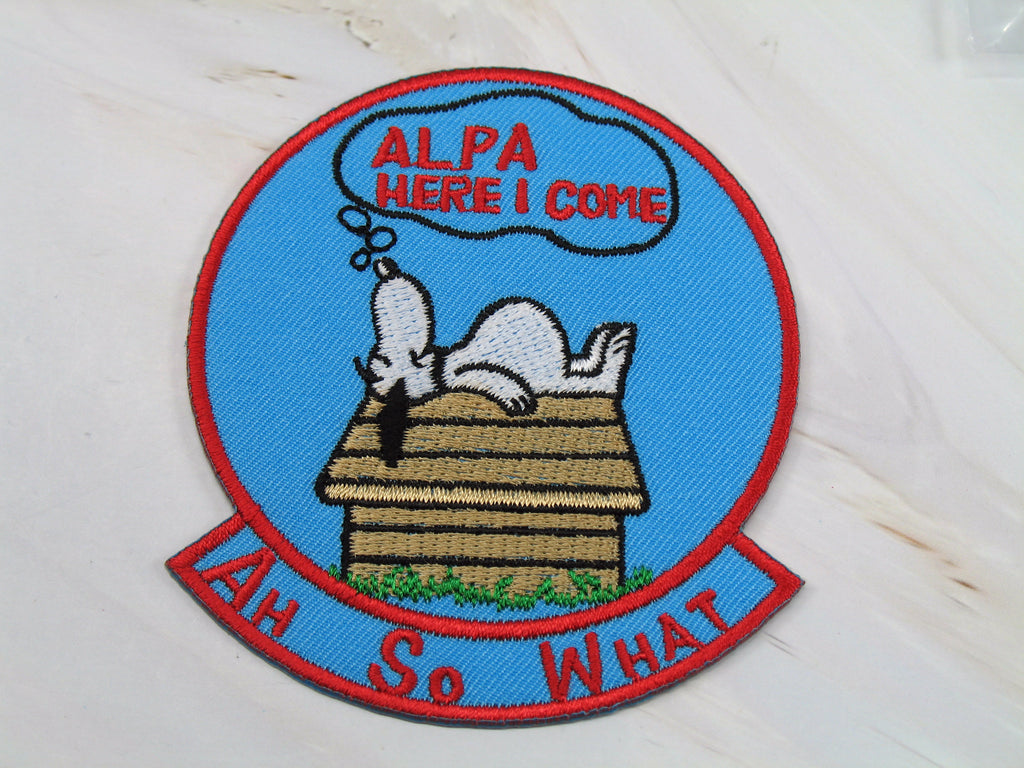 Snoopy Airlines Iron-On Patch - A.L.P.A. (Air Line Pilots Association)