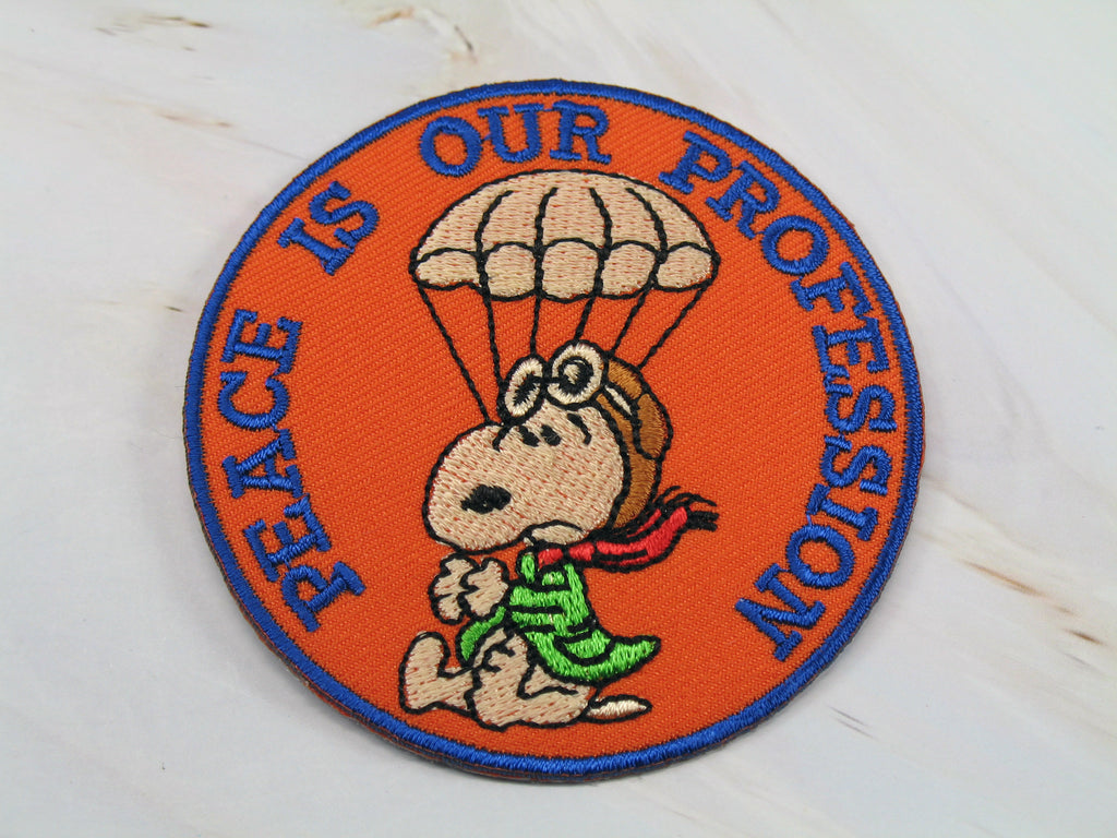 Snoopy Flying Ace Military Patch - PEACE Is Our Profession