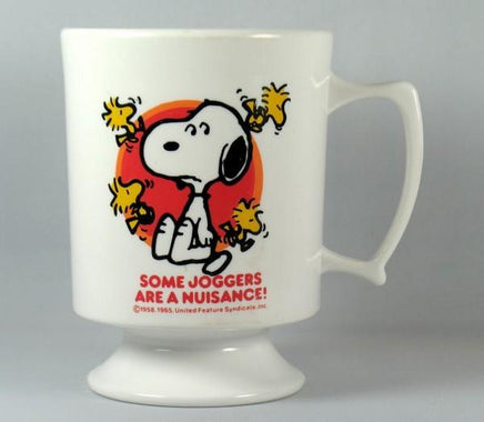 Snoopy Pedestal Melamine Mug - "Some Joggers Are A Nuisance!"