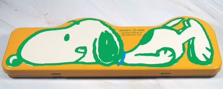 Snoopy Metal Pencil Box With Hinged Lid - snoopn4pnuts.com