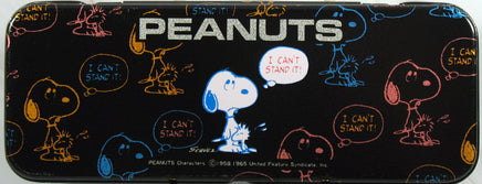 Snoopy Metal Pencil Box With Hinged Lid - snoopn4pnuts.com