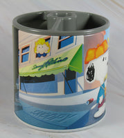 Snoopy and His Friends Tin Pencil Cup With Dividers