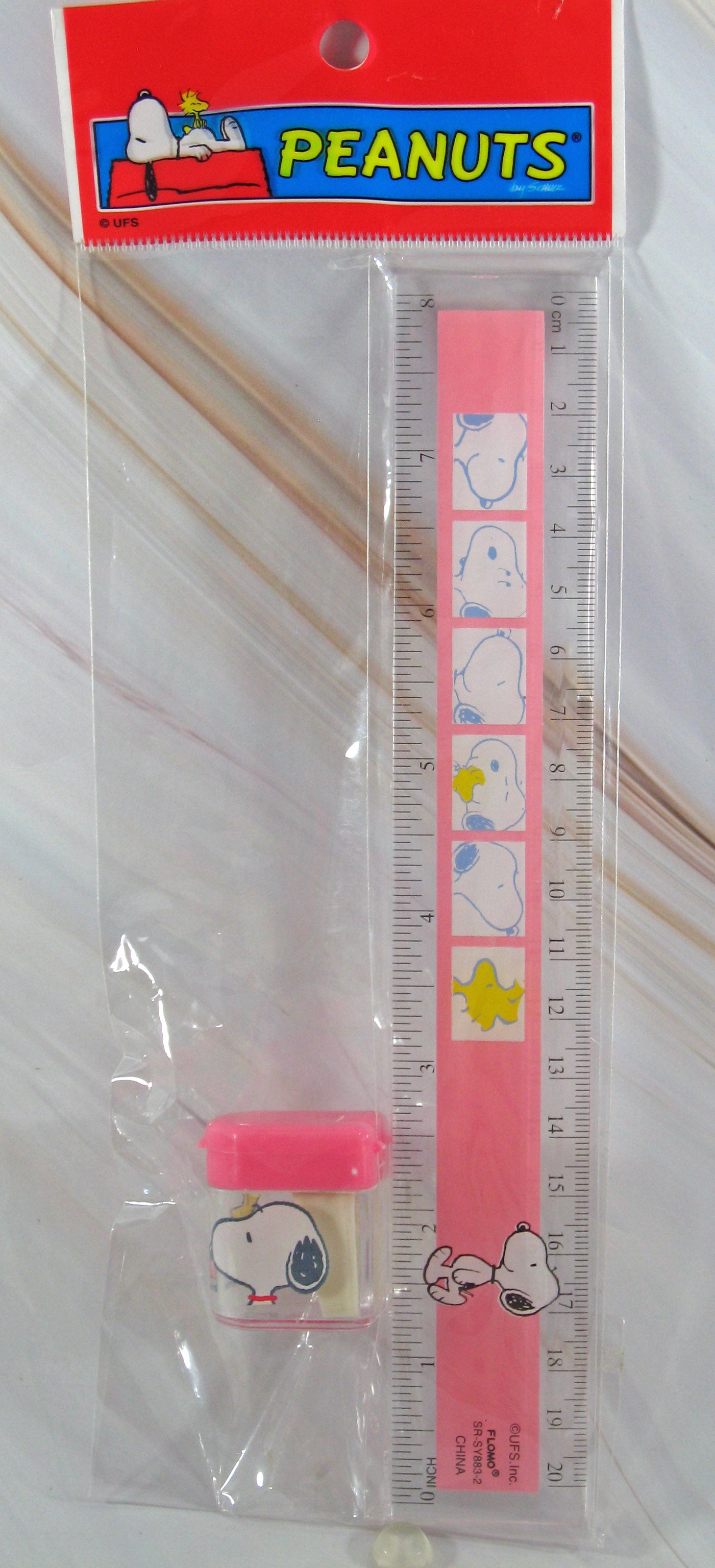 Snoopy Clear Acrylic Ruler and Pencil Sharpener Set | snoopn4pnuts.com