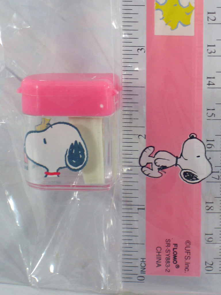 Snoopy Clear Acrylic Ruler and Pencil Sharpener Set | snoopn4pnuts.com