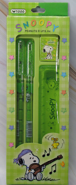 Snoopy Office Set (Mechanical Pencils, Ruler, and Eraser) - snoopn4pnuts.com