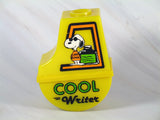 Snoopy Joe Cool Vintage Pen or Pencil Holder With Weighted Bottom (Or Use As Paperweight)