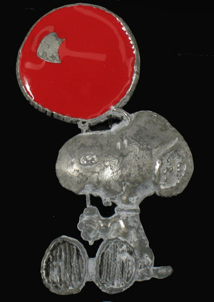 Snoopy's Balloon Pewter Pin (New But Fair Condition) - snoopn4pnuts.com