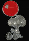Snoopy's Balloon Pewter Pin (New But Fair Condition)