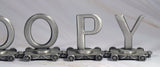 Snoopy Solid Pewter Name Train - RARE!