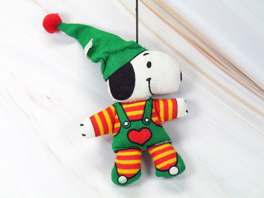 Snoopy Elf Pillow Doll Christmas Ornament