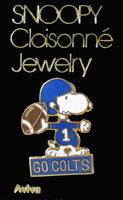 Snoopy Colts Pro Football Cloisonne Pin