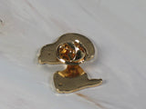 Snoopy Sitting Enamel Pin / Tie Tack With Gold-Tone Finish