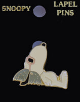 Snoopy Joe Cool Resting On Rock Enamel Pin