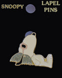 Snoopy Joe Cool Resting On Rock Enamel Pin